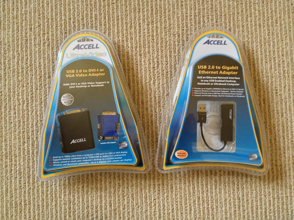 Accell Ethernet and DVI-I and VGA connectors