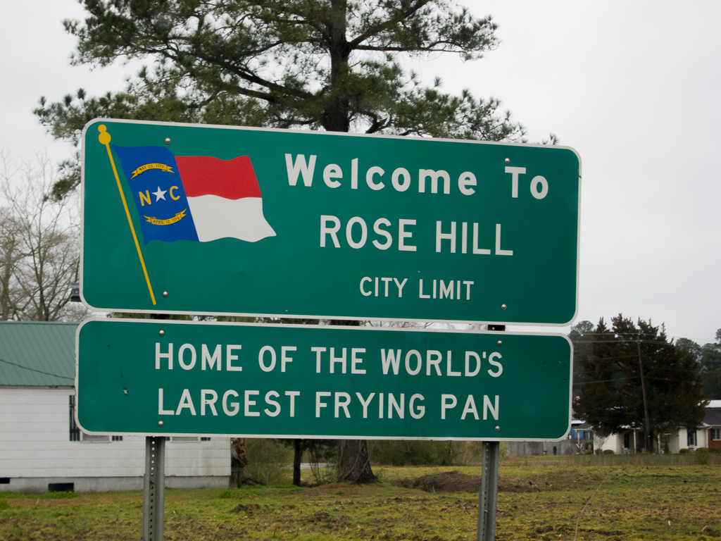 Rose Hill, NC - World's Largest Frying Pan